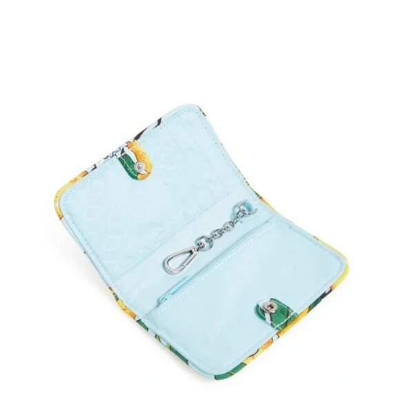 NEW Vera Bradley RFID Small Bifold Wallet Lemon Grove - Picture 2 of 10